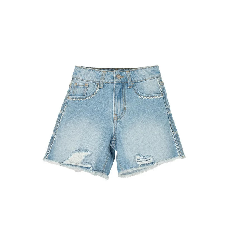 Wonder Nation Girls Denim Shorts, Size 5-18 | Walmart (US)