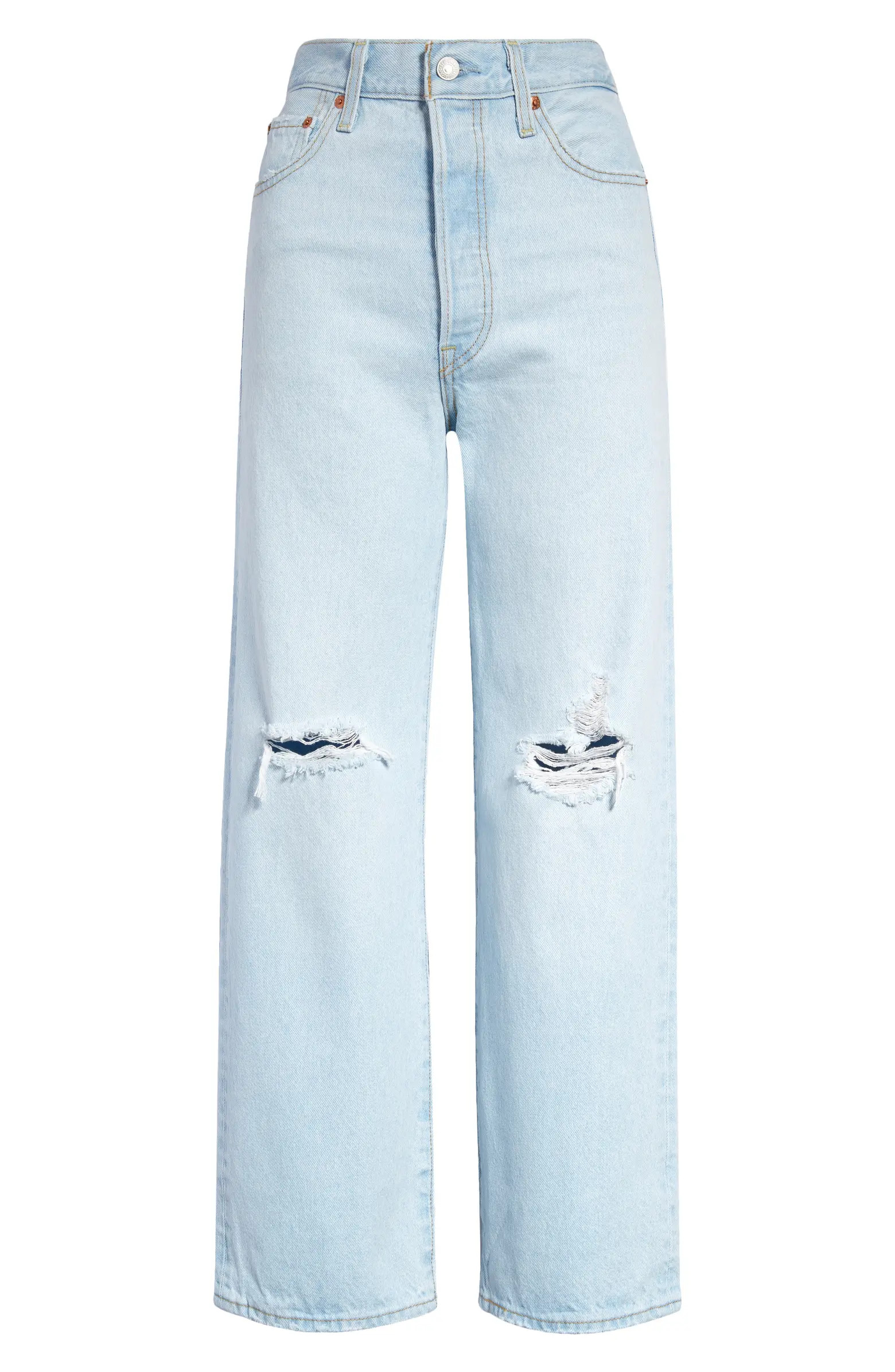 Levi's® Women's Ripped Ribcage Straight Leg Ankle Nonstretch Jeans | Nordstrom | Nordstrom