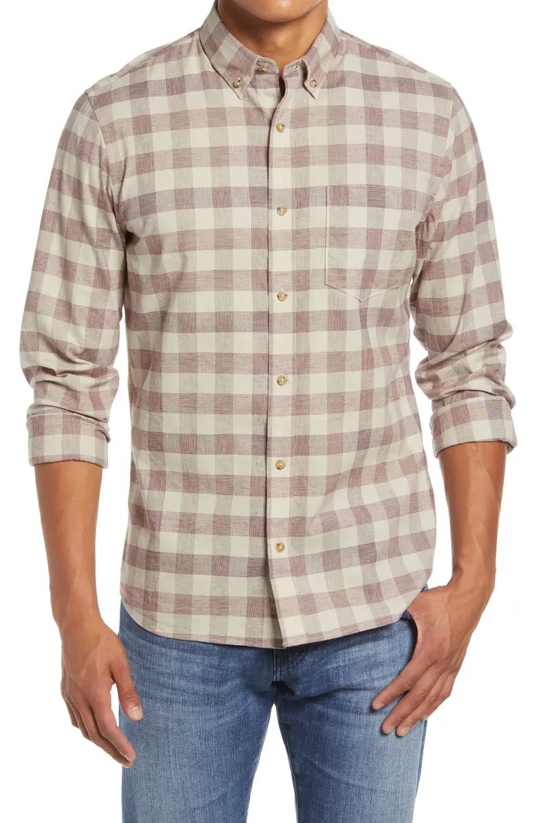 Trim Fit Plaid Button-Down Shirt | Nordstrom