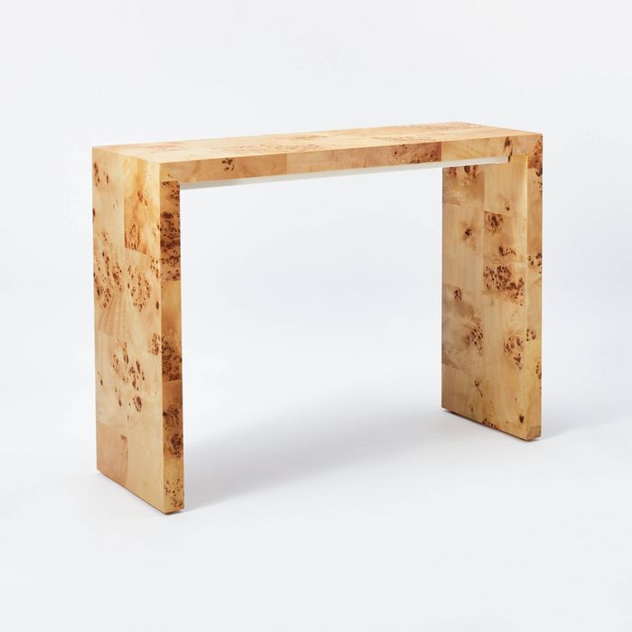 Ogden Burled Wood Console Table Brown - Threshold™ designed with Studio McGee | Target