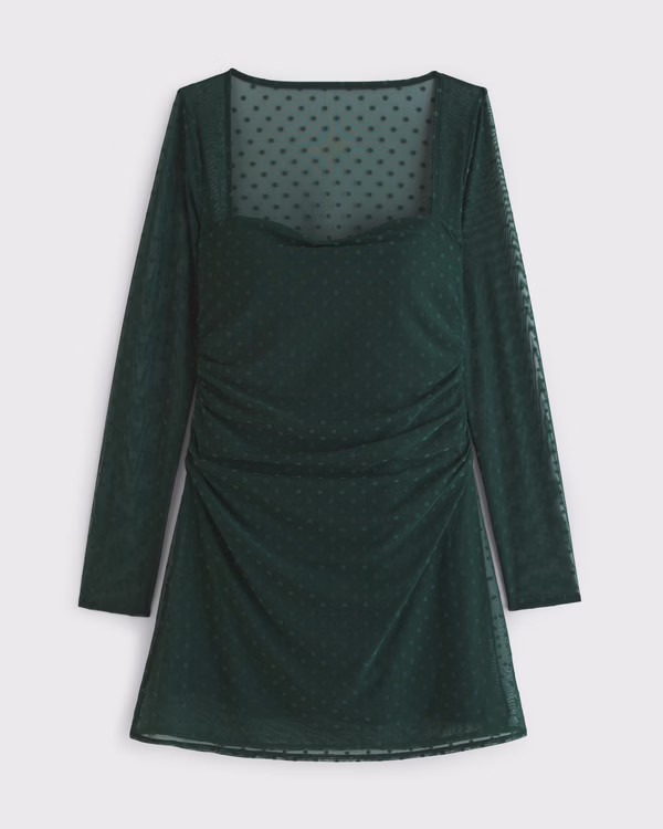 Women's Bra-Free Long-Sleeve Mesh Mini Dress | Women's Dresses & Jumpsuits | Abercrombie.com | Abercrombie & Fitch (UK)