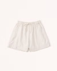 Linen-Blend Pull-On Short | Abercrombie & Fitch (US)
