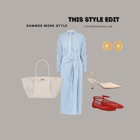 Summer workwear 
Striped dress for a chic office look 
Wear with a pop of colour in shoes or neutral heels 

Linked both petite and regular size 

#LTKworkwear #LTKeurope #LTKstyletip
