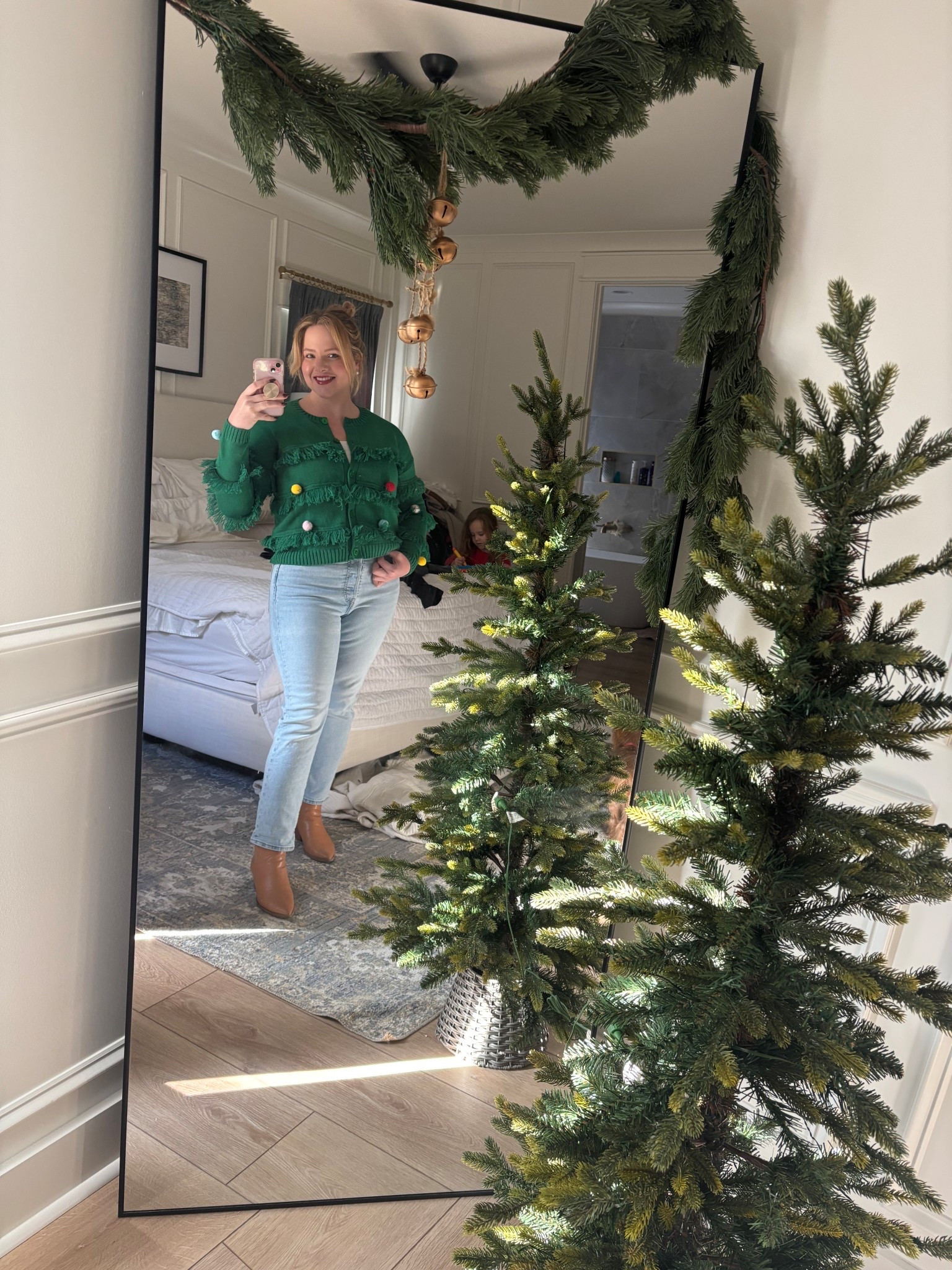 Girls Christmas cardigan, size 14-16,  honestly could have sized down. I’m obsessed. I feel like a modern Martha Who today haha! 

#LTKHoliday #LTKSeasonal #LTKSaleAlert