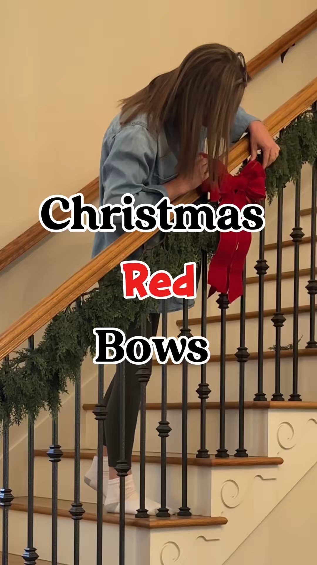Big beautiful red bows that look high end but are from @amazon. #amazon #christmasbows #bow 

#LTKHoliday #LTKHome #LTKSeasonal
