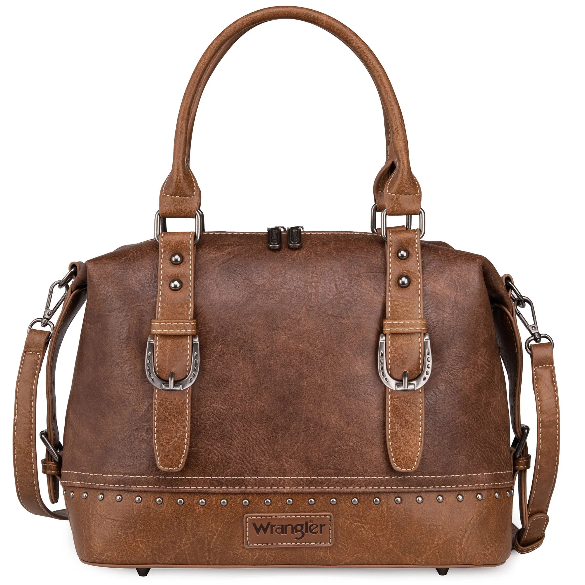 Wrangler Doctor Bag for Women Satchel Handbags, Awake Saddle Brown - Walmart.com | Walmart (US)