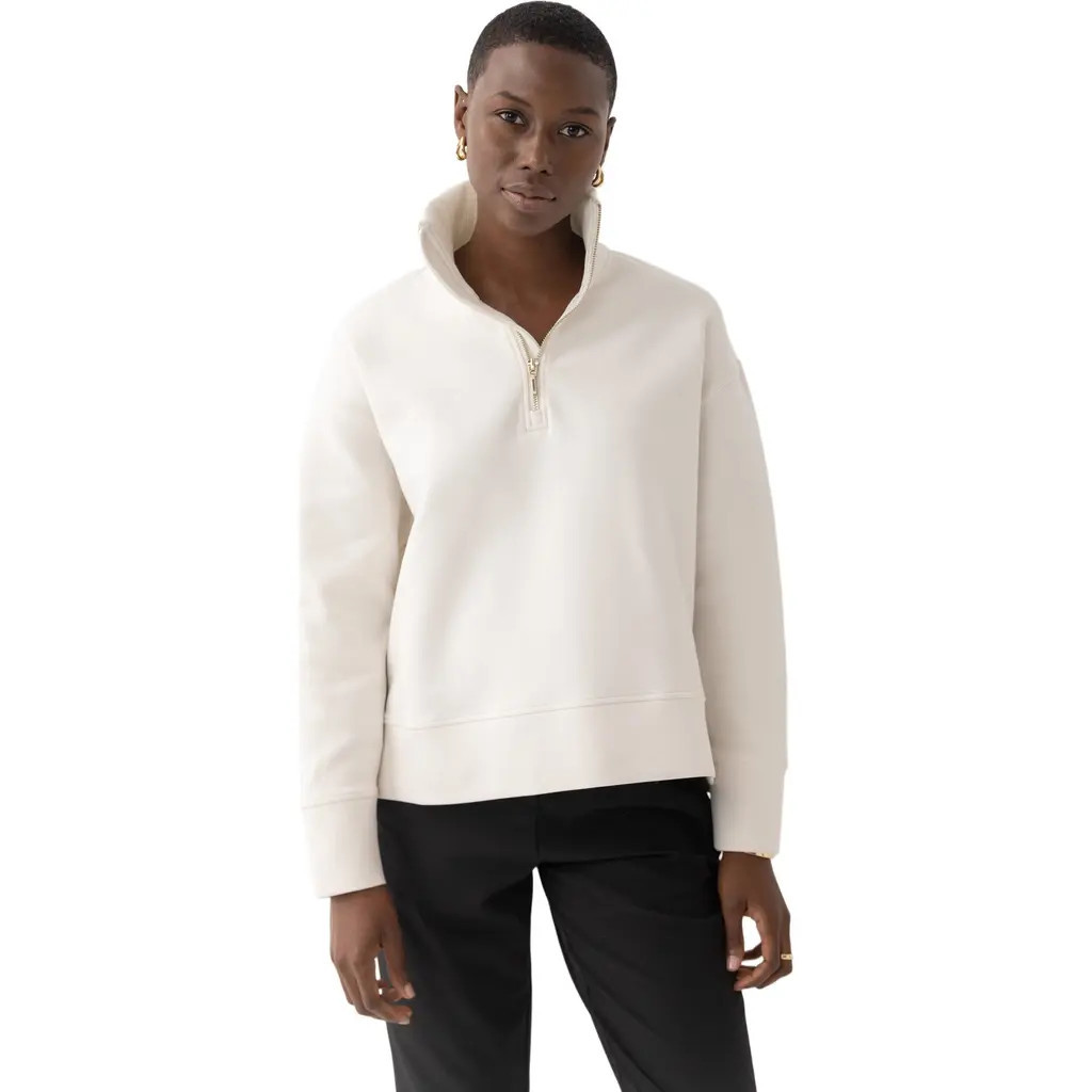 Honors The Half-Zip Pullover in Cream at Nordstrom, Size X-Large | Nordstrom