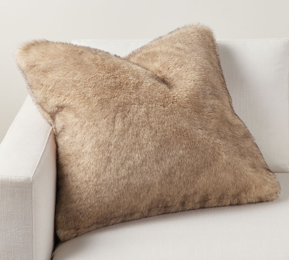 Faux Fur Mink Pillow | Pottery Barn (US)