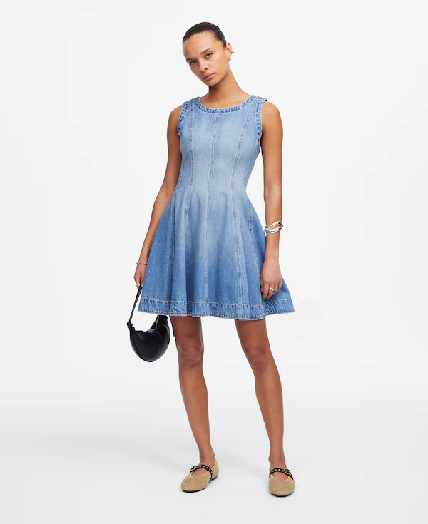 Circle Mini Dress: Airy Denim Edition | Madewell | Madewell