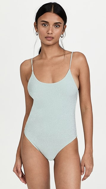 Lele Lurex Classic String High Leg One Piece | Shopbop