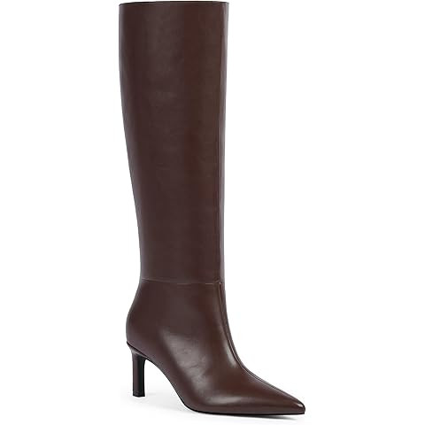 DREAM PAIRS Women's Knee High Kitten Heel Boots Sexy Pointed Toe Fashion Long Tall Boots | Amazon (US)