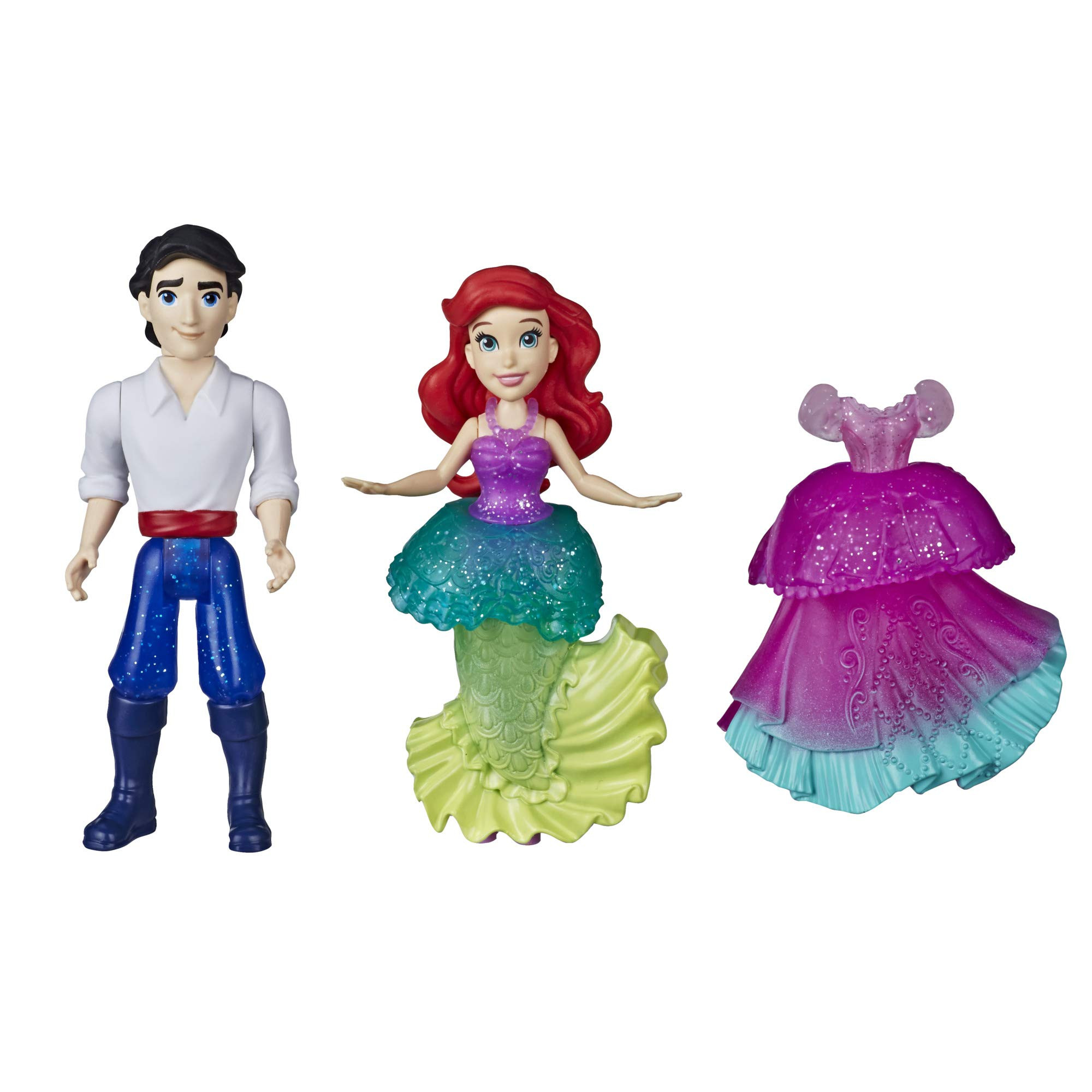 Disney Princess Ariel and Prince Eric Collectible Small Doll Royal Clips Fashion Toys with Extra ... | Amazon (US)