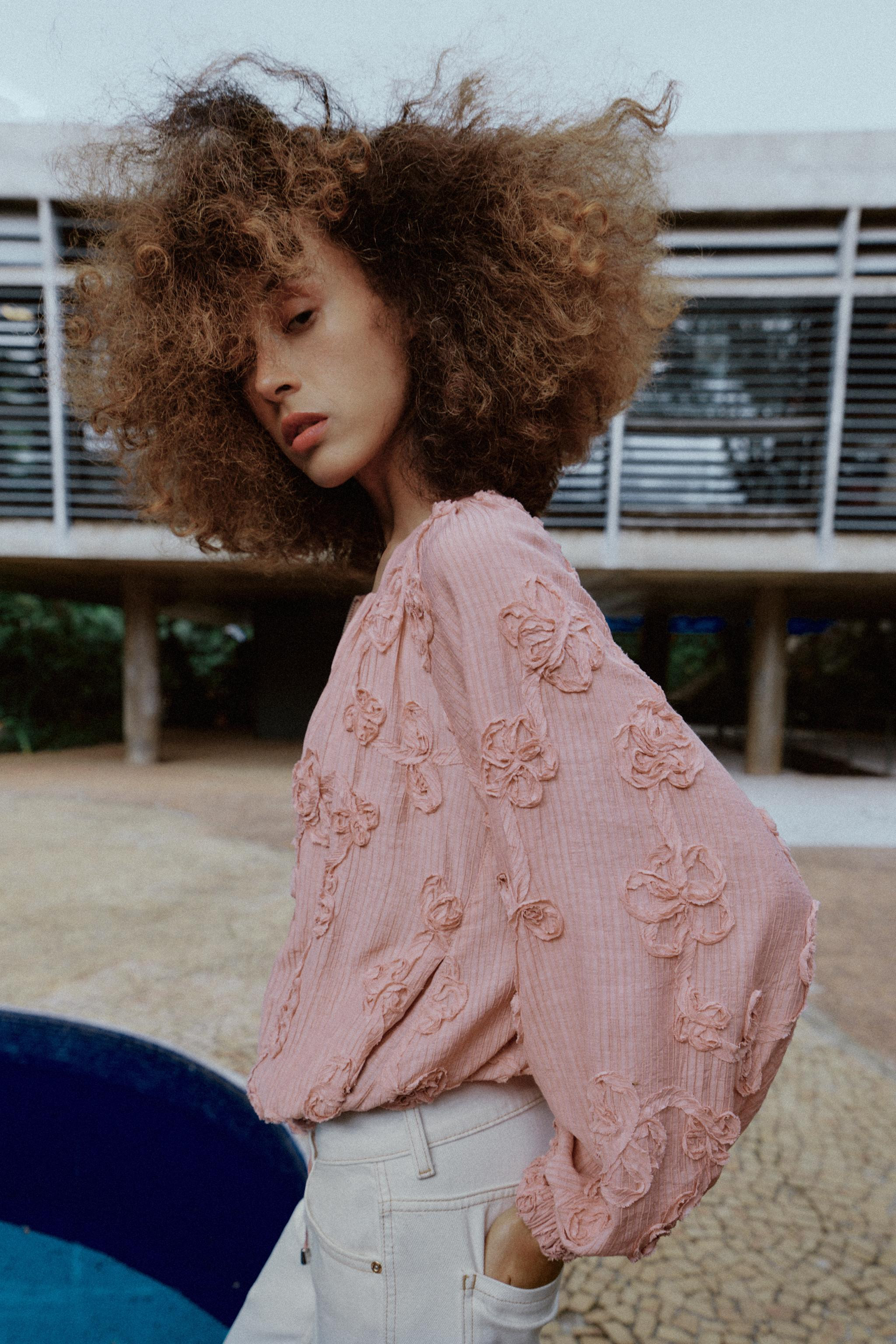 OVERSIZED TEXTURED FLORAL JACKET | Zara US