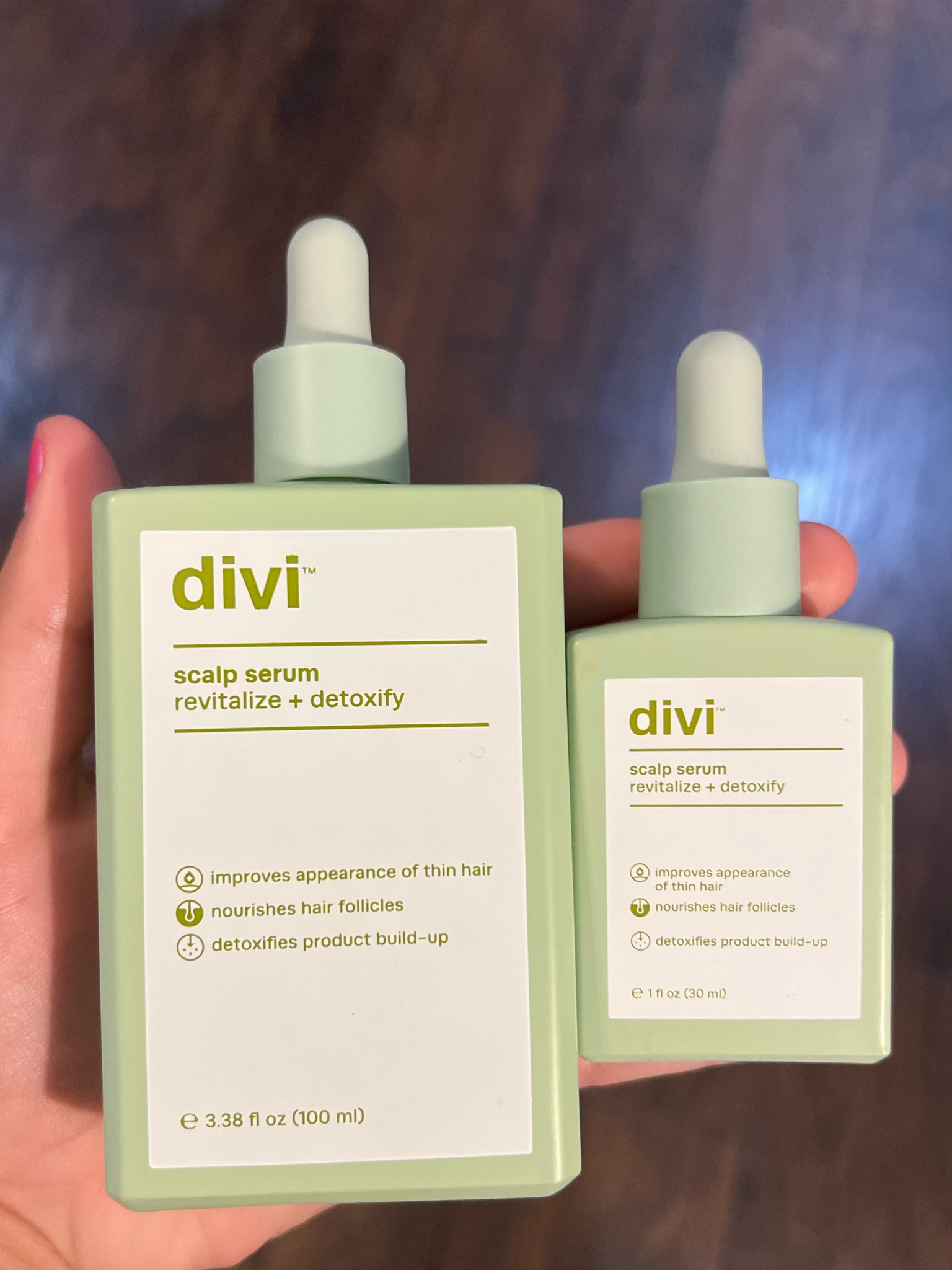 Divi hair serum - 100 mL bottle vs. 30 mL (perfect for travel)!

#LTKmens #LTKbeauty