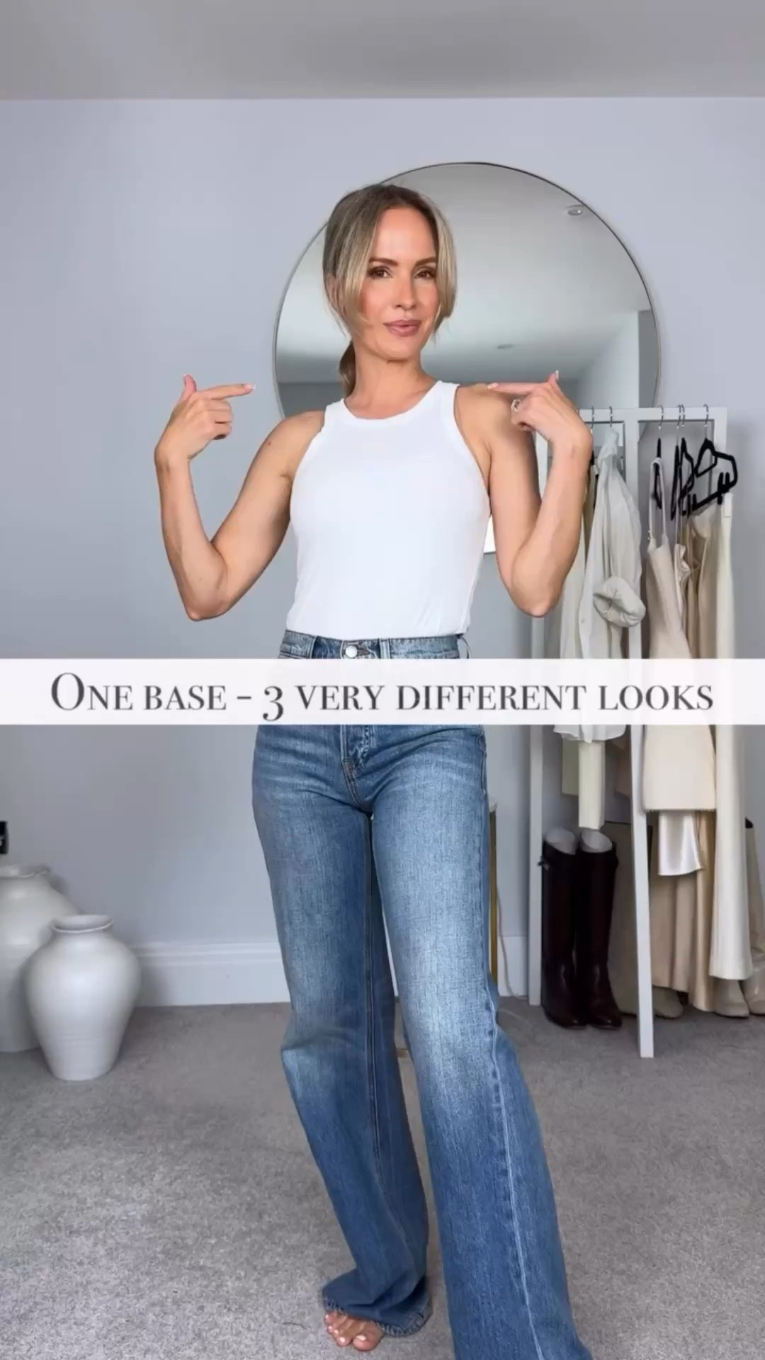 1 easy jeans and vest top base - 3 very different looks.

Do you prefer look 1, 2 or 3?

You really don’t need a lot of clothes, just the right ones. Often you look and feel better wearing some of your favourite basics on repeat and just style them differently. 

Send this post to that friend who loves jeans and a white tee or vest. 🤍

🤍You can find the items I’m wearing in my link in bio, or just comment “link” and I will DM the links to you 🤍

If you feel overwhelmed by your wardrobe and want clarity on your personal style, do the 7 Day Wardrobe Reset - I will show you step by step how to clear out, help you understand what you actually like, identify what’s missing, and figure out what to buy next. 

Just comment “reset” and use the code “FIRST40” for 40% off.

#tessmontgomery #wardeobeexpert #capsulewardrobe #jeansandtop #stylinginspo

#LTKgrwm #LTKOver40 #LTKSeasonal