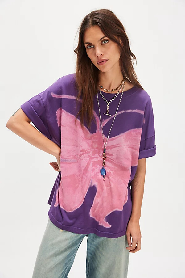 Ragabond Swan Gossip Painted Tee | Free People (Global - UK&FR Excluded)