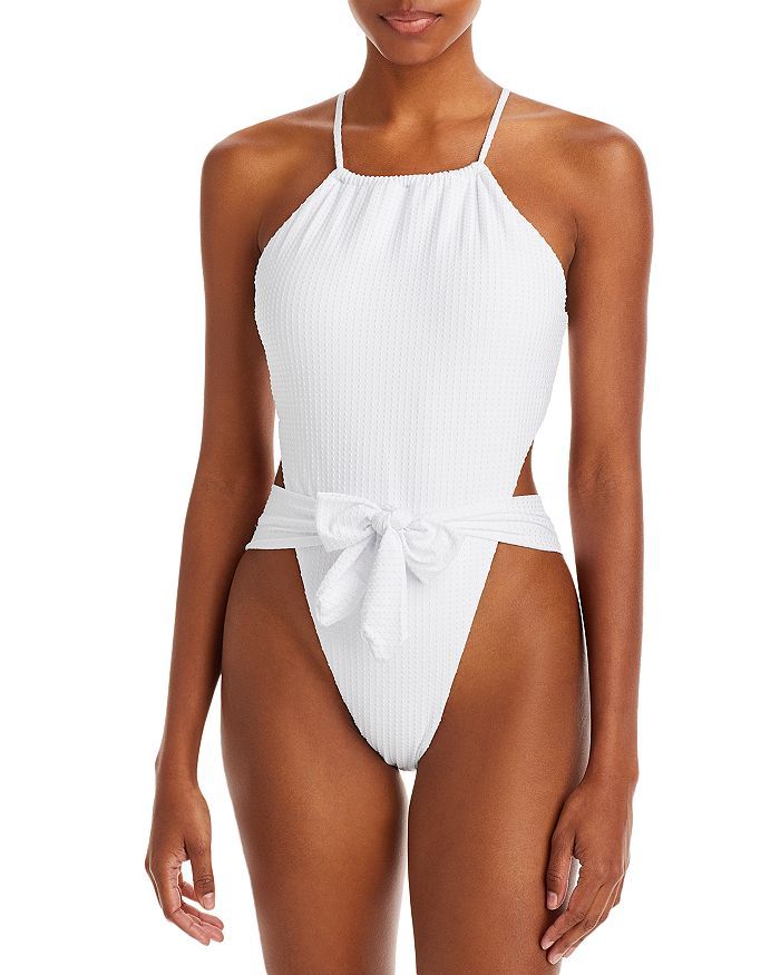 Vale Textured Dot One Piece Swimsuit | Bloomingdale's (US)