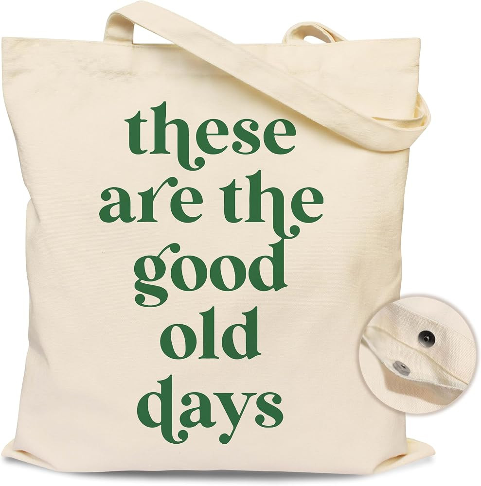 These Are The Good Old Days-Tote Bag With Magnetic Buckle for Girls, Women Canvas Tote Bag for Sh... | Amazon (US)
