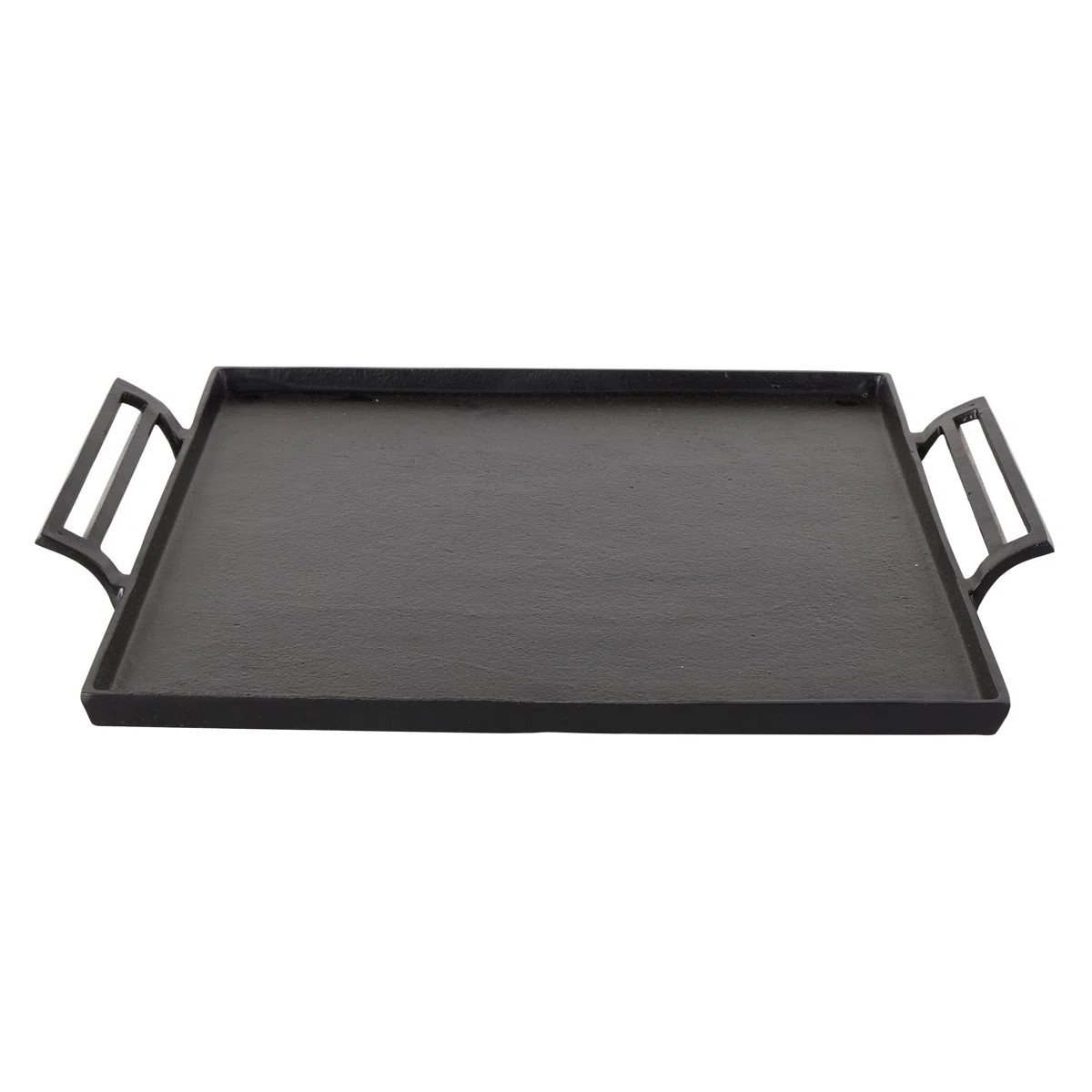 Aluminum Metal Square Living Room Decor Tray With Handles | Wayfair North America