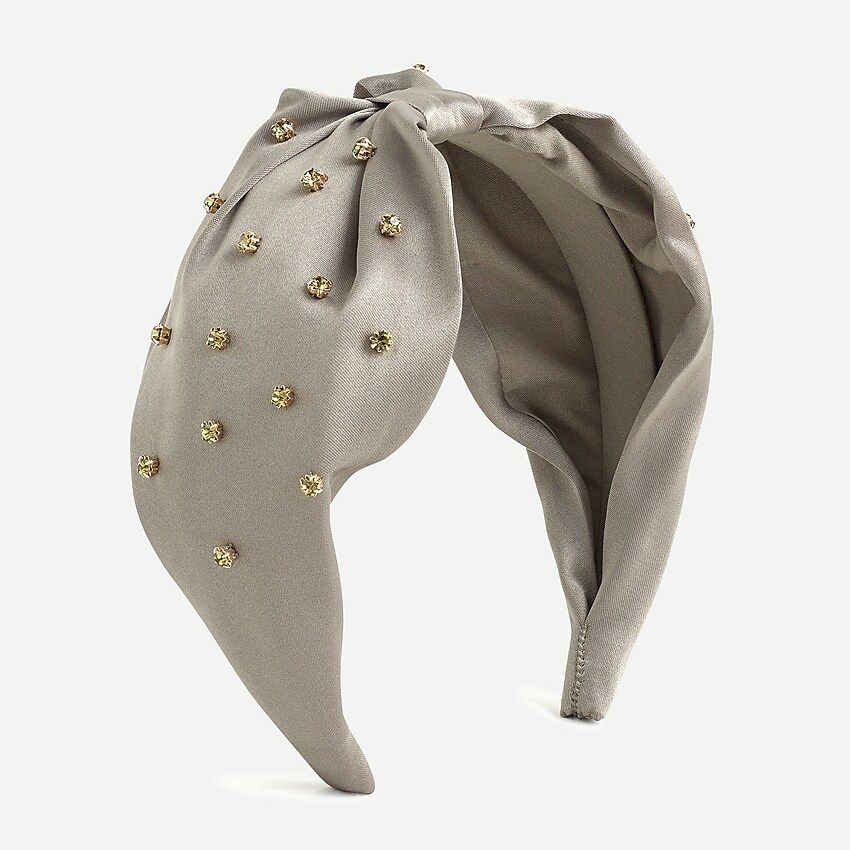 Wide-knot headband with crystals | J.Crew US