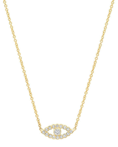 Jennifer Meyer Diamond Open Evil Eye Necklace | Neiman Marcus