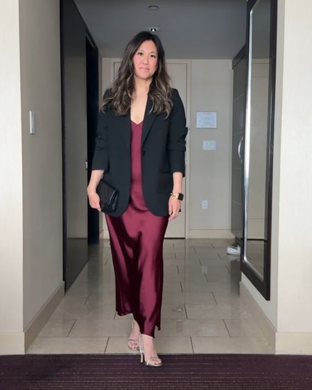easy slip dress and blazer for a pulled together work dinner look, that’s chic enough for date night too just saying 😘 

wearing size M in the dress; XS in blazer  

#LTKSeasonal #LTKfindsunder50 #LTKfindsunder100