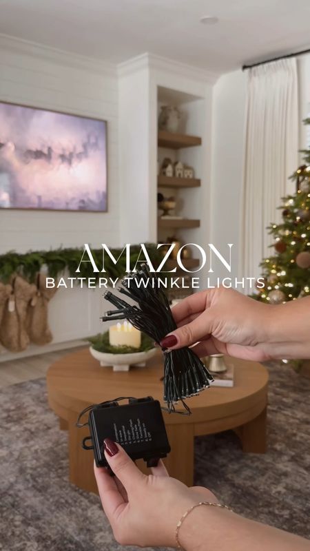 Amazon battery operated twinkle lights ✨ these are perfect for adding sparkle anywhere you don’t have an electrical 🔌 plug. I added 2 strands to my garland and they look just like the ones that come with my kings of Christmas tree 🌲 

Add to garlands, wreaths, porch trees + more ✨

#twinklelights #christmastrees #amazon #amazonfind #christmasdecor 

#LTKfindsunder50 #LTKhome #LTKHoliday