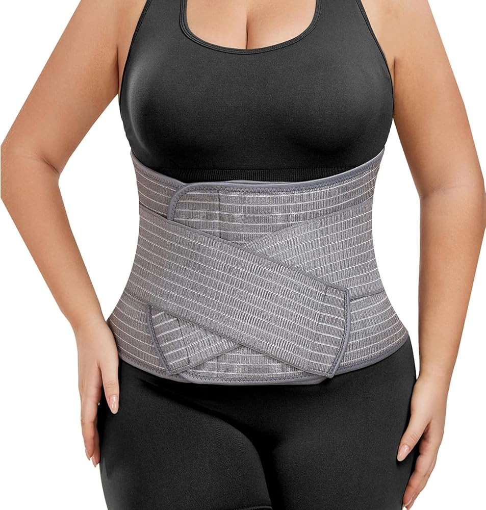 Abdominal Binder Post Surgery - Postpartum Belly Band Wrap | Post C Section Belly Binder Recovery... | Amazon (US)