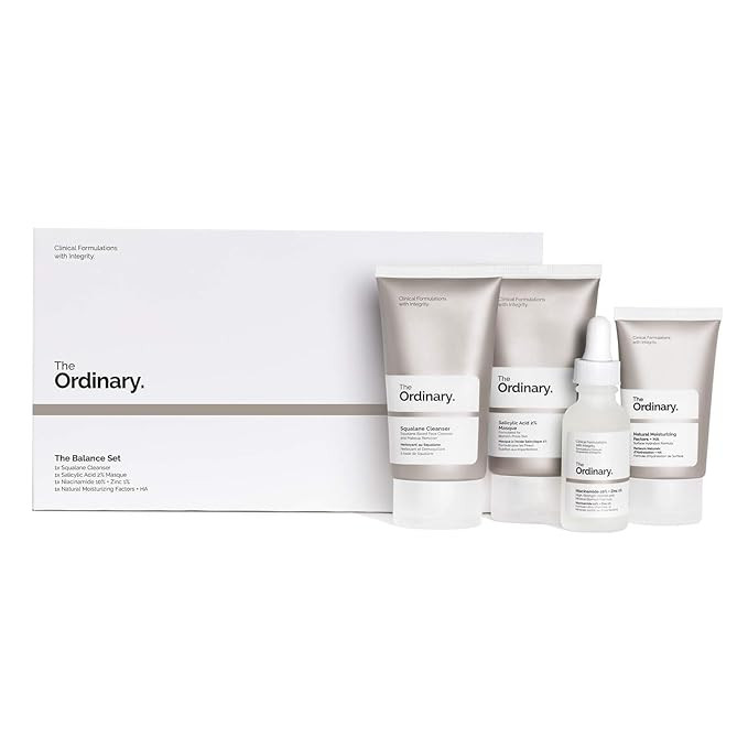 The Ordinary The Balance Set (4 Pcs: Squalance Cleanser + Salicylic Acid 2% Masque + Niacinamide ... | Amazon (US)