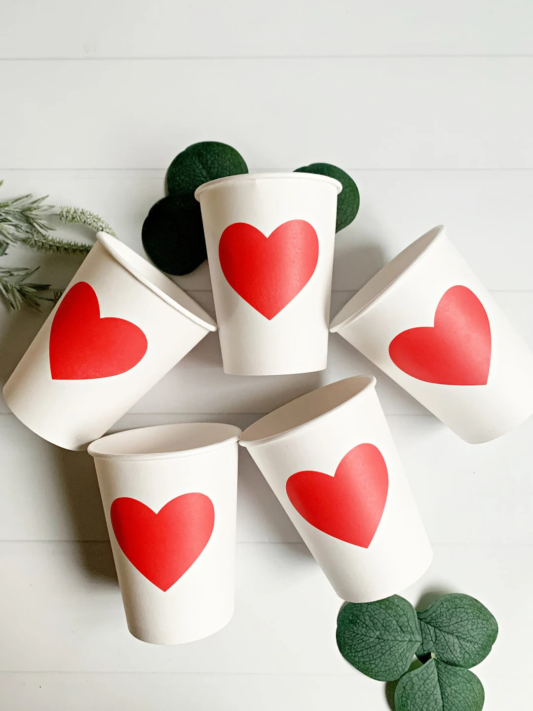 Red Heart Cups - for Valentine's Day and Alice Wonderland Parties - Etsy | Etsy (US)
