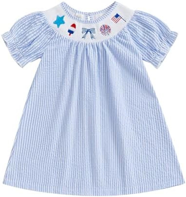 Birthday Girl Outfit Toddler Smocked Birthday Dress B Day Dresses for Girls 2nd 3rd 4yr 5yr Birth... | Amazon (US)