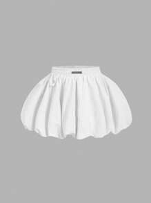 SHEIN MOD Summer Casual Solid Color Draped Skirt | SHEIN