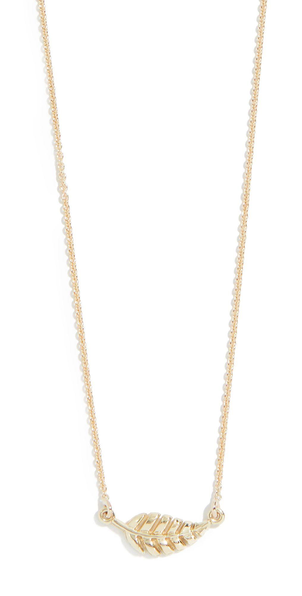 Jennifer Meyer Jewelry 18k Gold Mini Leaf Necklace | Shopbop