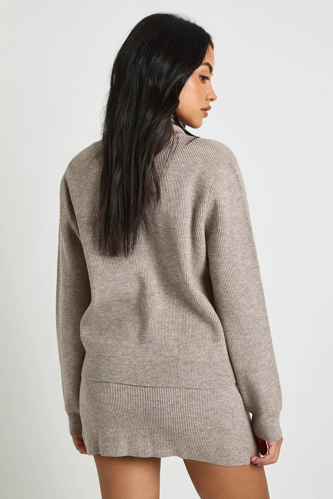 Chunky Rib Knitted Mini Skirt | Boohoo.com (UK & IE)