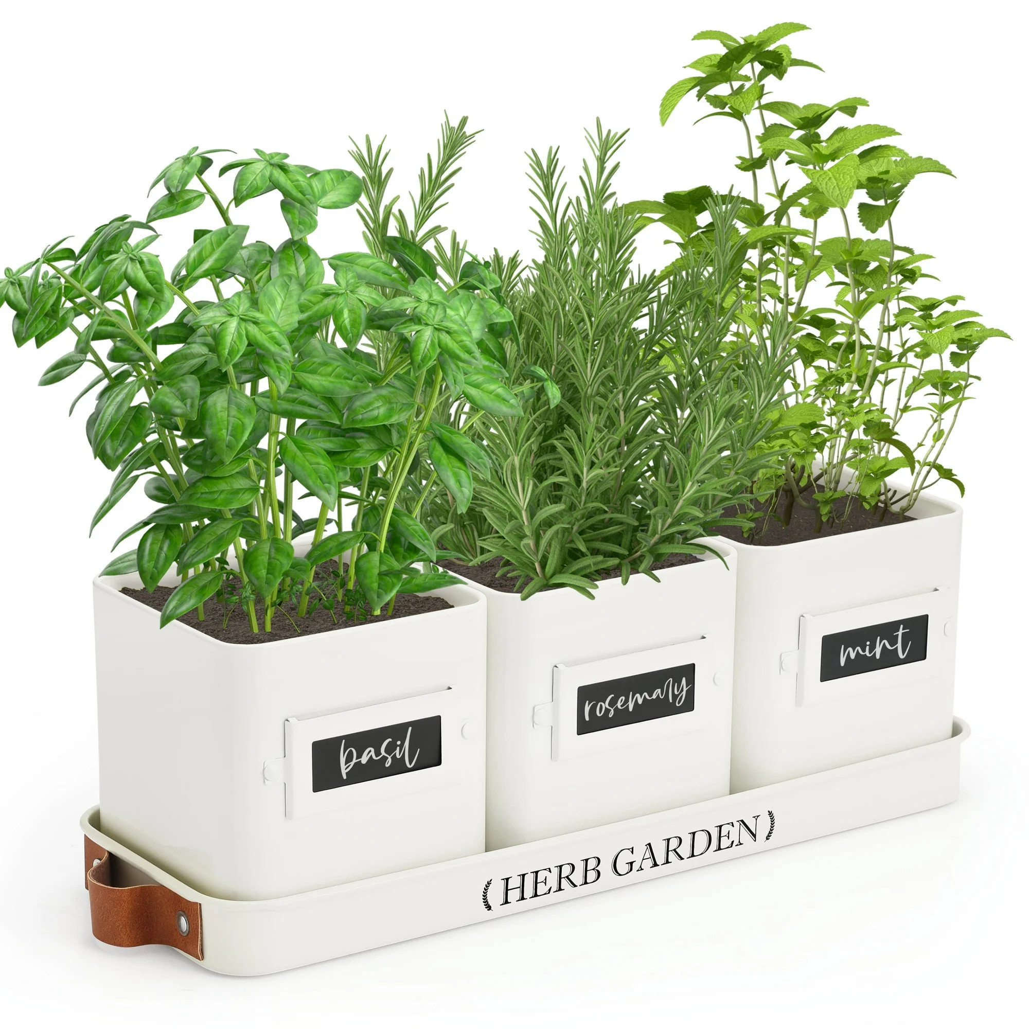 PERFNIQUE Indoor Herb Garden, Herb Garden Planter for Indoor/Outdoor, Farmhouse Plant Pots, Windo... | Walmart (US)