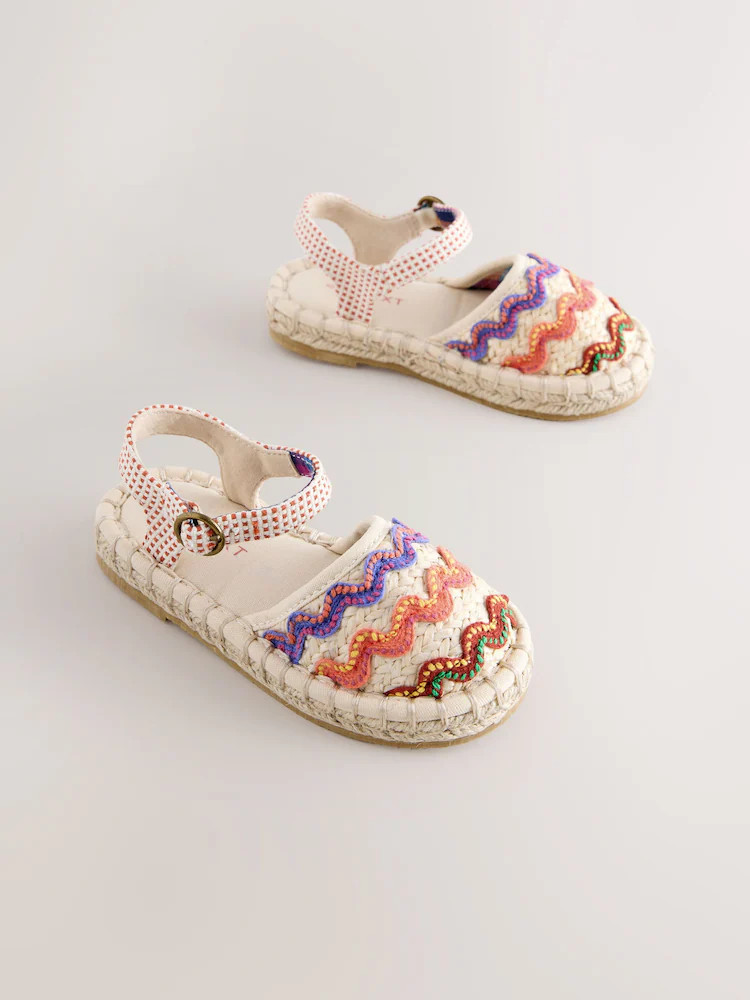 Neutral Ric Rac Espadrille Sandals | Next US