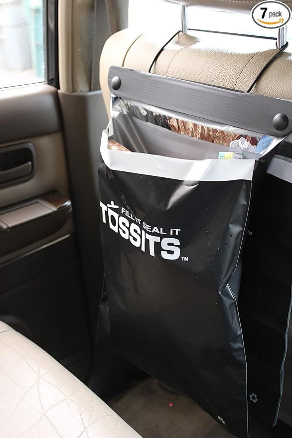 Disposable Car Trash Bag Hanging (Black, Set of 21) - Leak-Proof, Smell-Proof Automobile Trash Co... | Amazon (US)