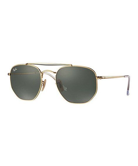 Gold & Green Gradient Marshall Aviator Sunglasses - Unisex | Zulily