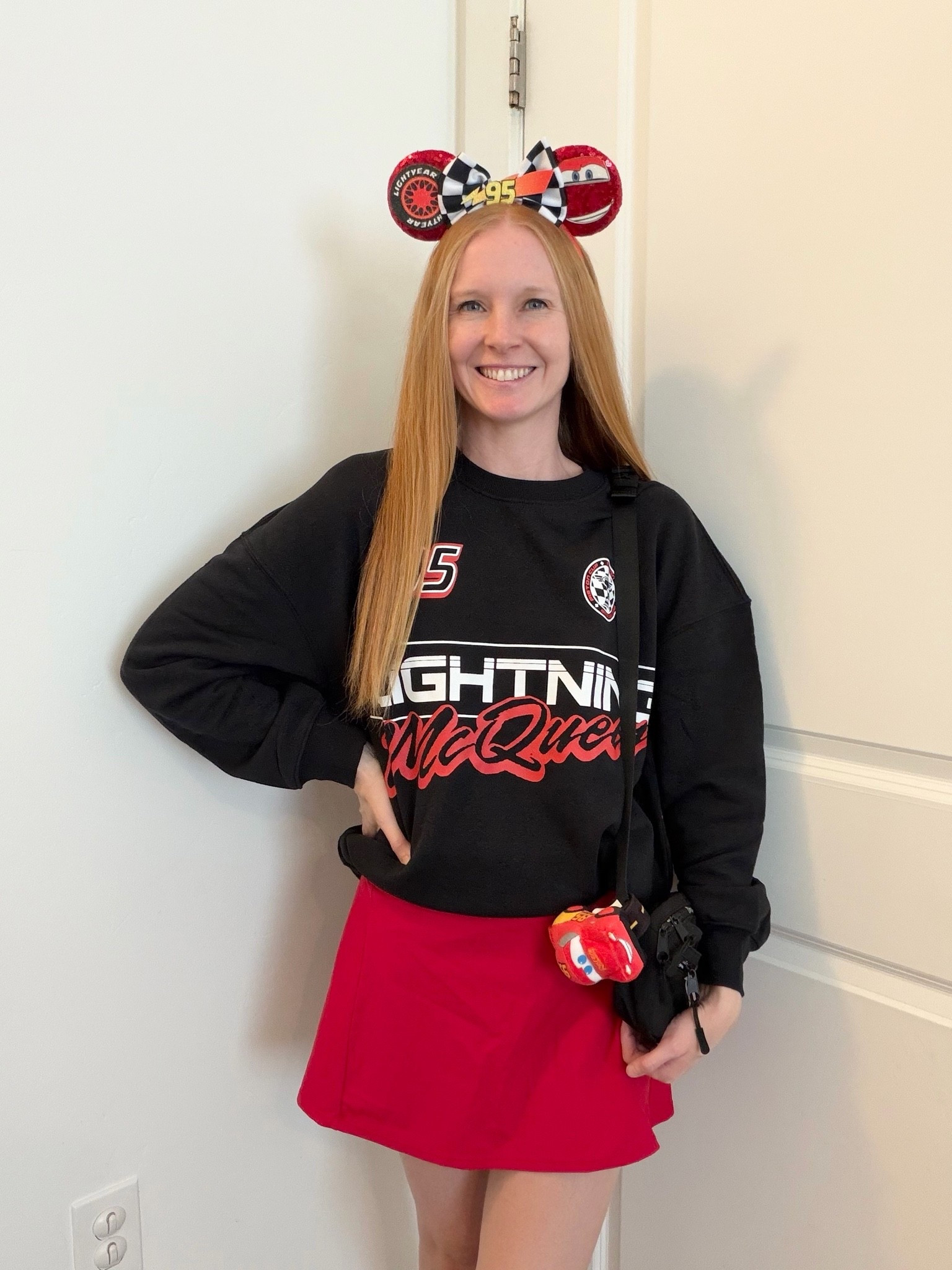 Lighting McQueen outfit with the new Lightning McQueen sweatshirt from Target!

#LTKootd #LTKgrwm #LTKTravel