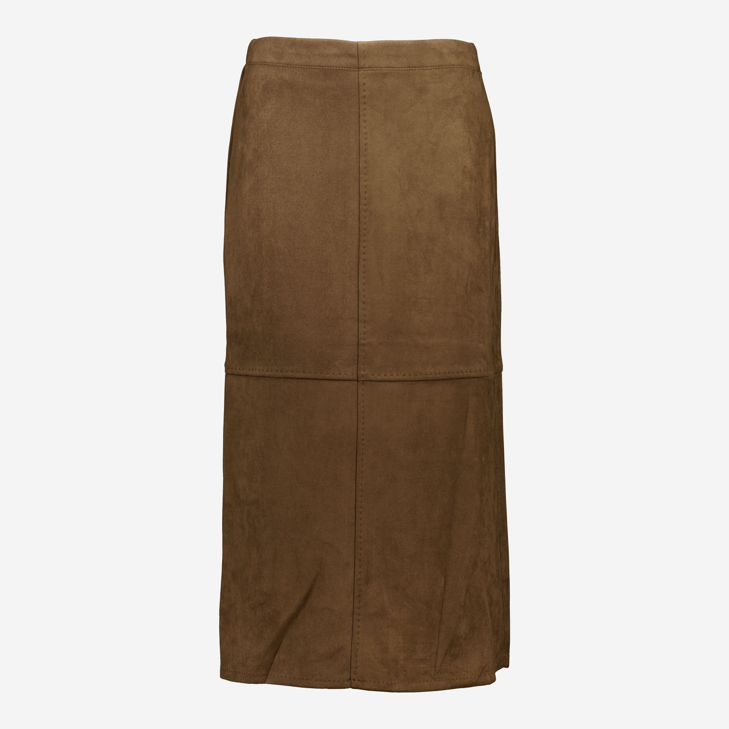 Olive Faux Suede Midi Skirt | TK Maxx
