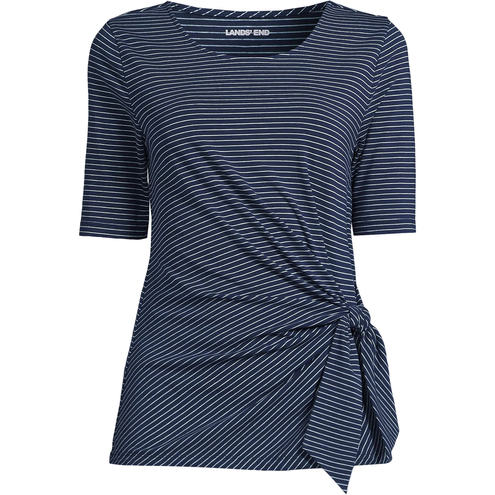 Women's Lightweight Jersey Tie Front Top | Lands' End (US)