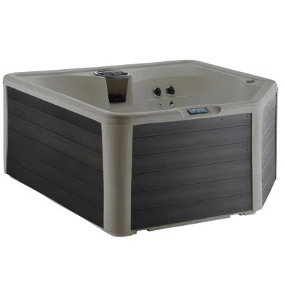 Tahiti Hot Tub 4-Person Lounger, 22 SS Jet, 110V/230V, Stainless Heater, Ozone, Waterfall and Upgraded Lighting | Wayfair North America