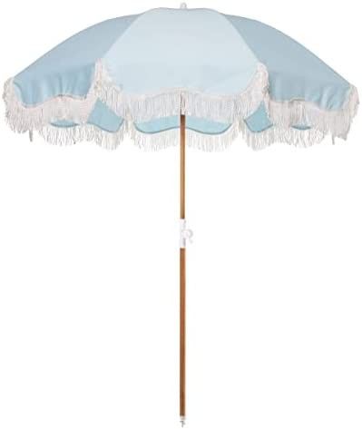 Business & Pleasure Co. Holiday Beach Umbrella - Bring Vacation Feeling to any Beach - Cute Fring... | Amazon (US)