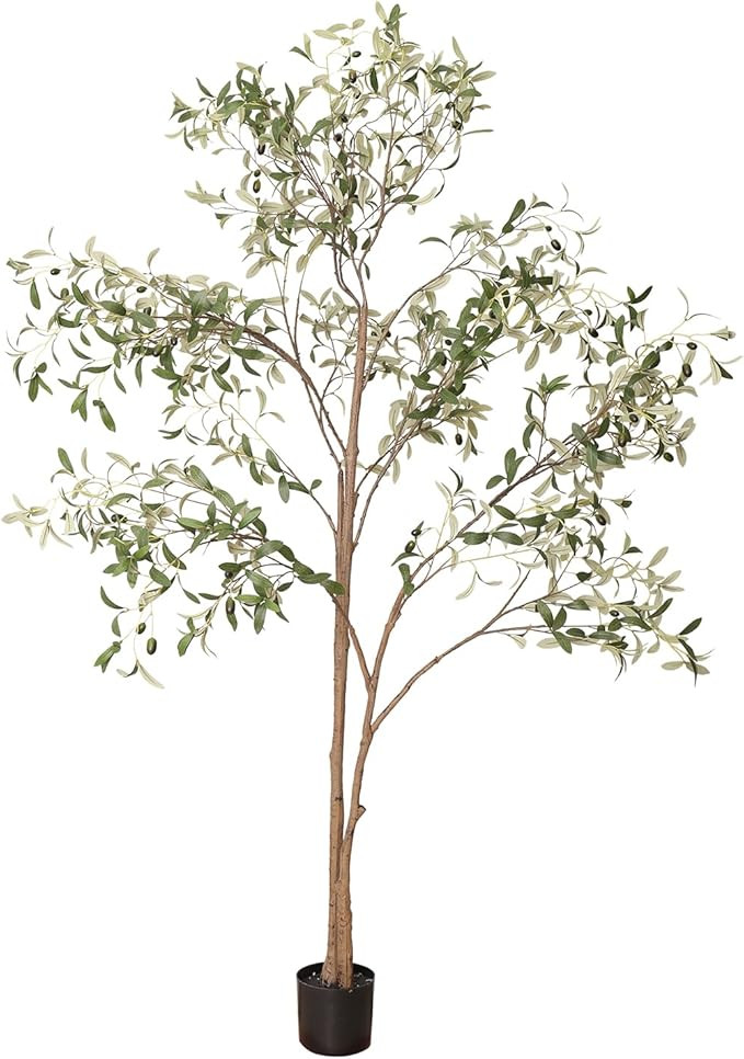 Artificial Olive Tree Tall Fake Olive Tree with Adjustale Branches Artificial Tree for Modern Hom... | Amazon (US)