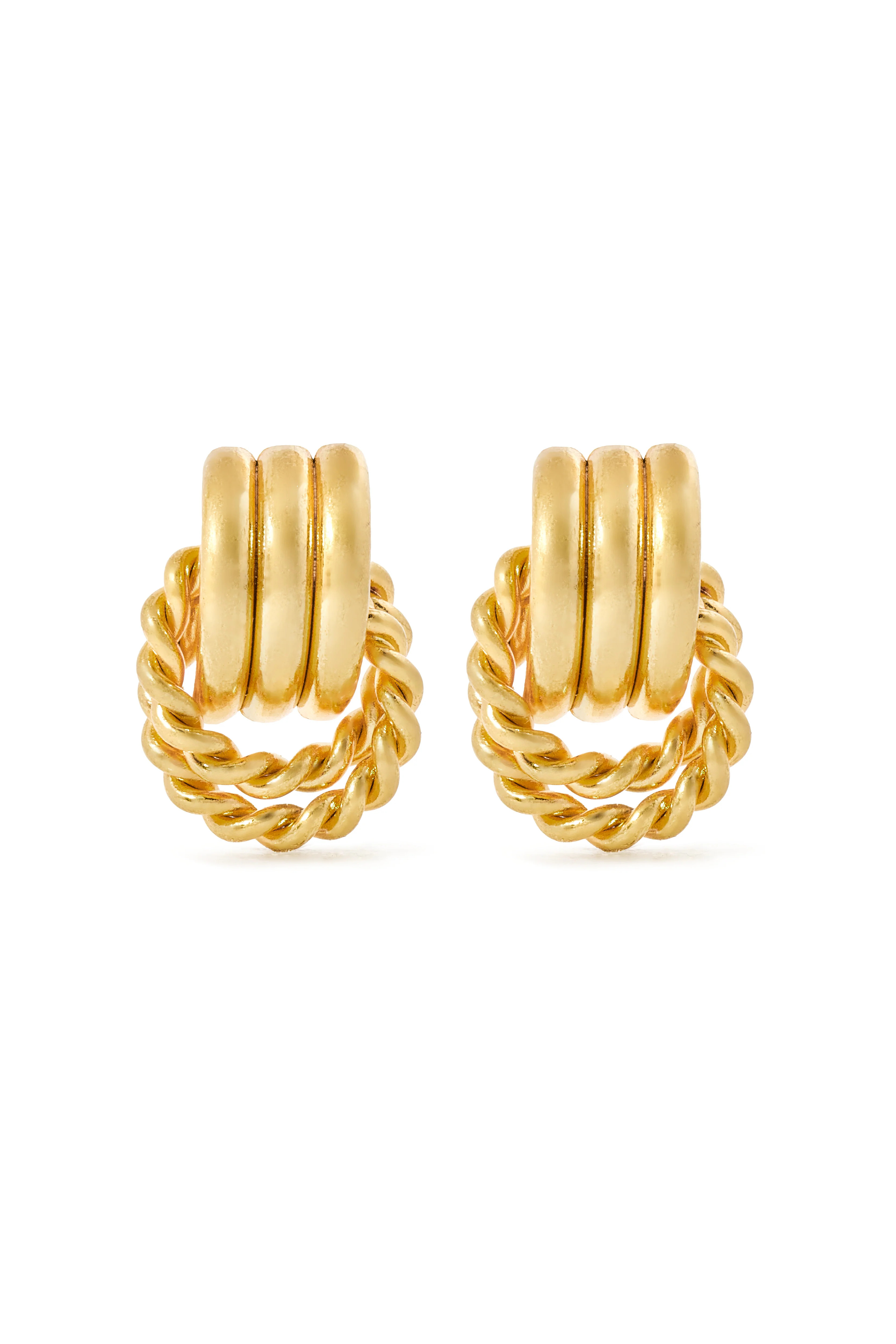 Braided Hoop Earrings (Vintage Gold) | Holland Cooper