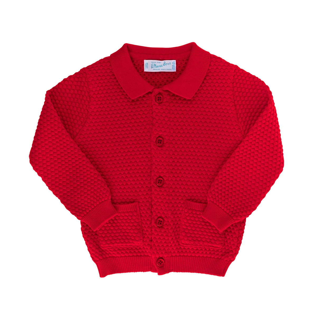 Red Popcorn Knit Cardigan | Feltman Brothers