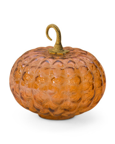 9in Led Glass Pumpkin Decor | Global Home | Marshalls | Marshalls