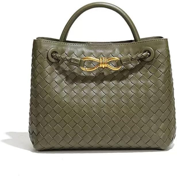 Woven Tote Bag for Women Leather Shoulder Handbag Designer Top Handle Purses | Amazon (US)