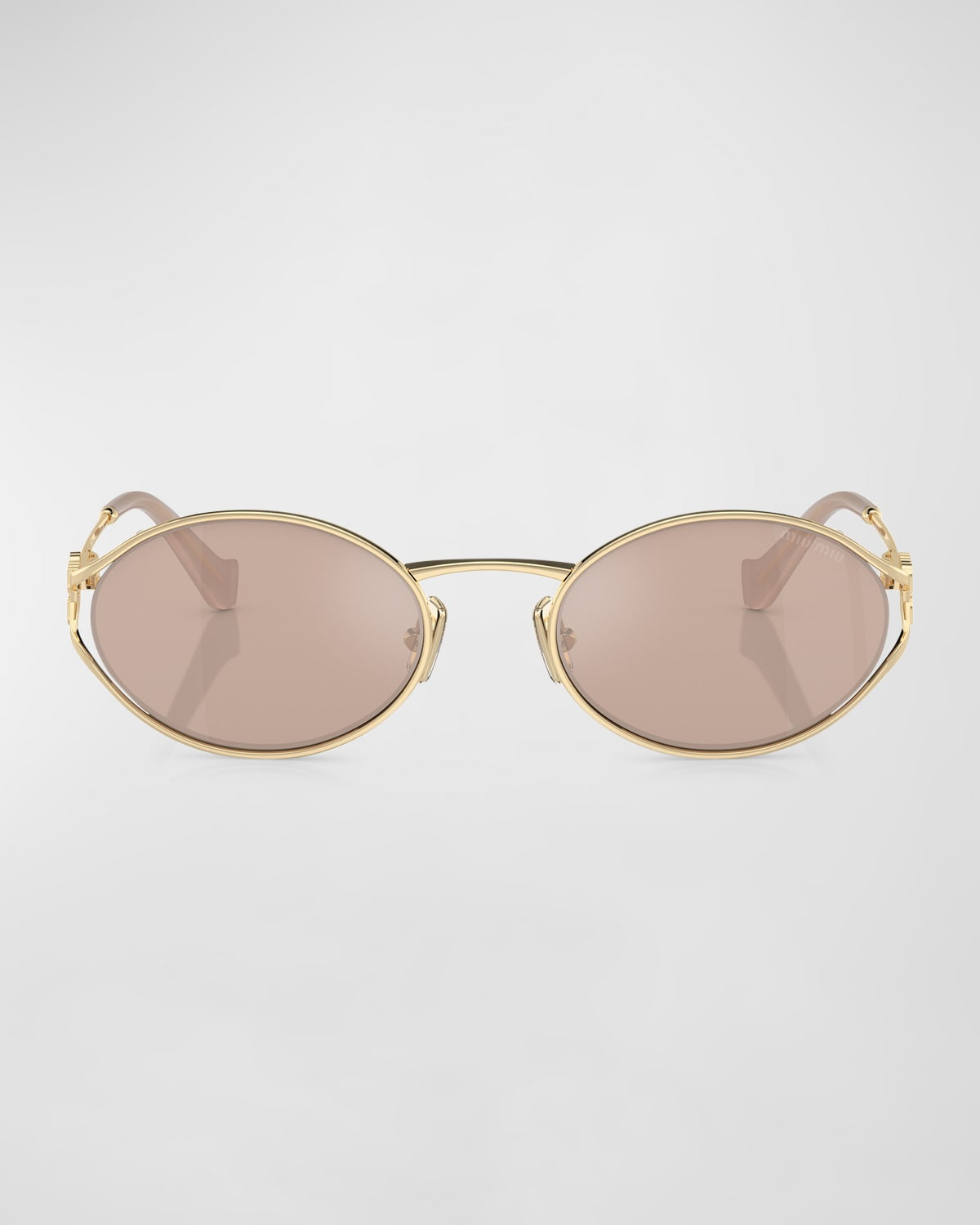 Logo Metal Oval Sunglasses | Neiman Marcus