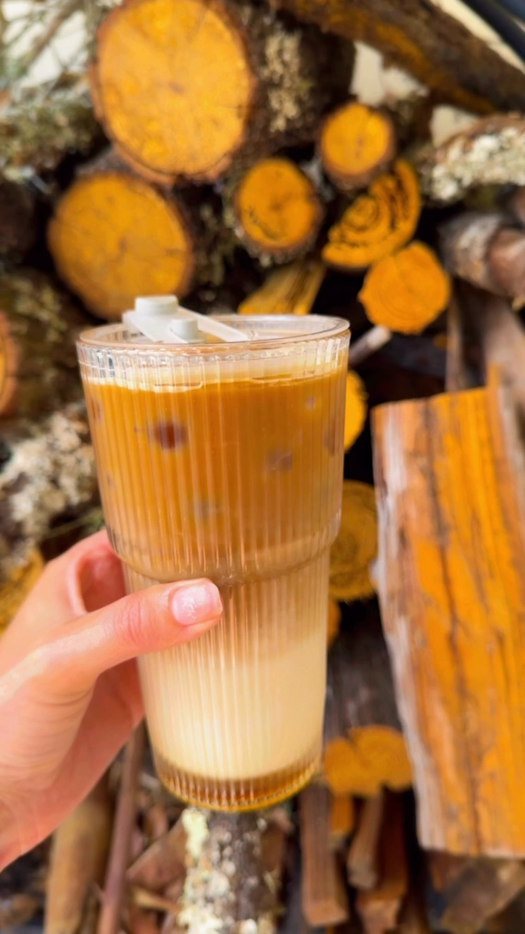 On sale right now! Obsessed with these chic cups with the sipper lid! ✨

Iced coffee at home glass cup set